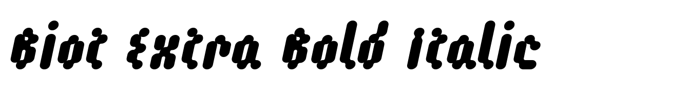 Biot Extra Bold Italic